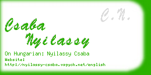 csaba nyilassy business card